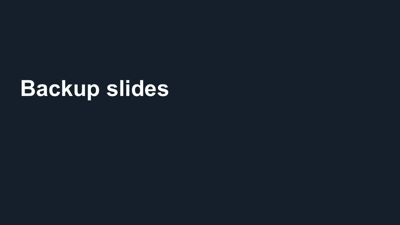 Backup slides.